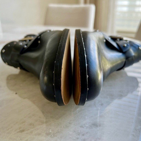 Halogen leathered studded cut out black ankle boots - Picture 7 of 11